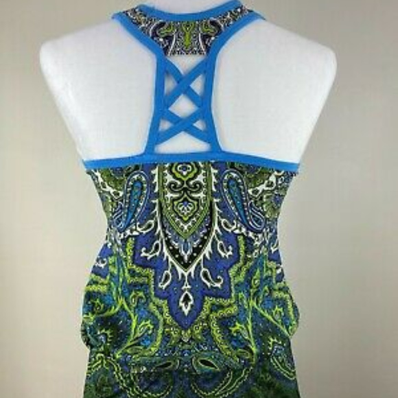 Athleta Tops - Athleta Racerback Yoga Tank Top With Paisley Print